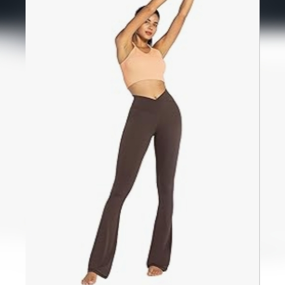 Brown High-Waisted Women's Pants - Picture 6 of 16